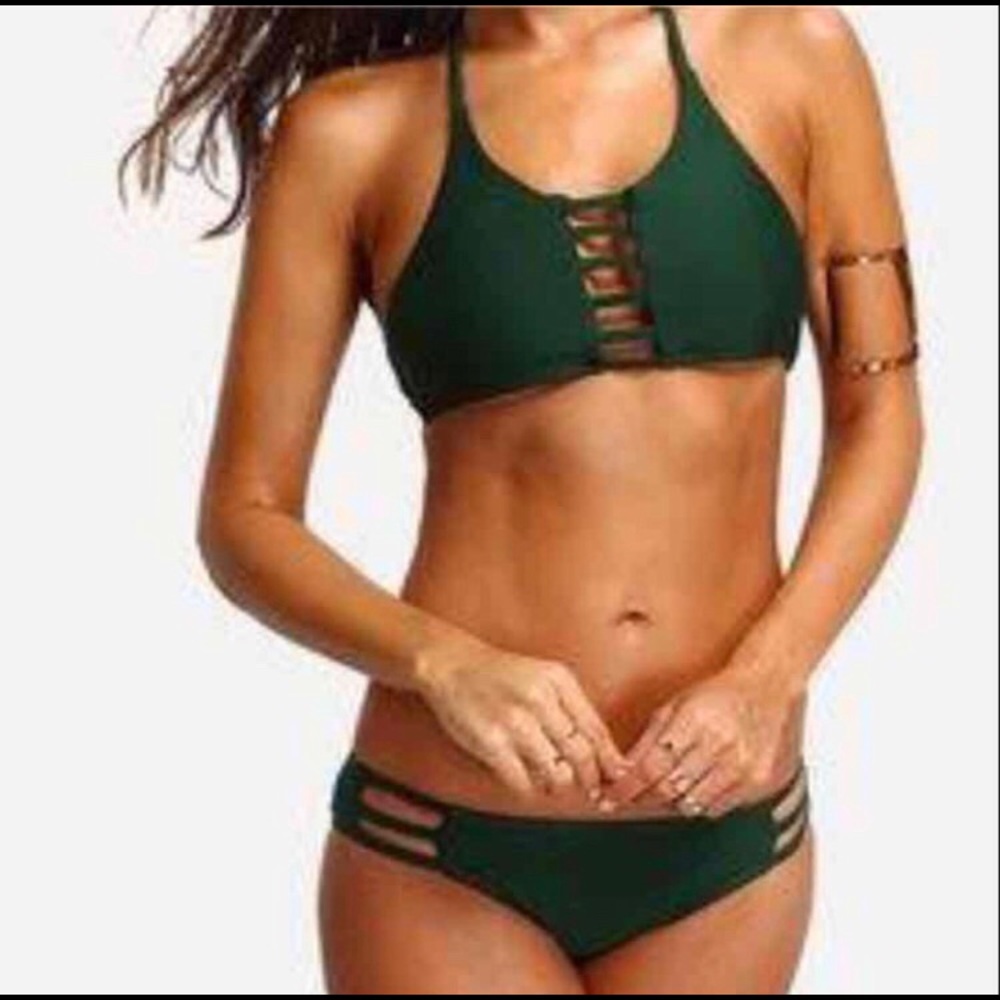 Dark Green Two Piece Bikini